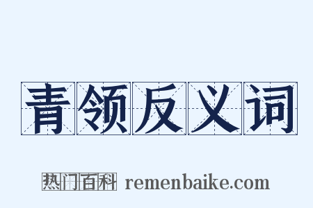 青领反义词是什么意思的图片
